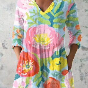 Stella | Soft Floral V-Neck Shirt