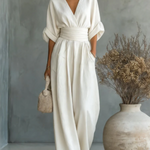Elira | Essential V-Neck Jumpsuit