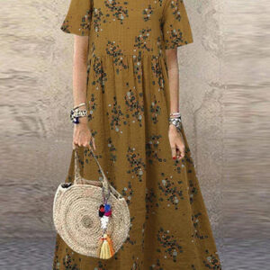 Seren - Vibrant Floral Print Flowing Maxi Dress