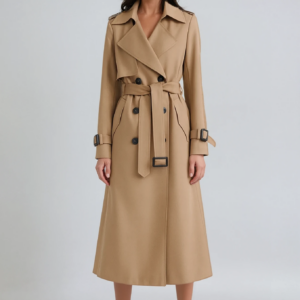 Long Trench Coat for Women | Coat with Belt