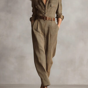 Anna™ - Checked Elegant Jumpsuit